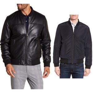 Cole Haan Reversible Leather Bomber 